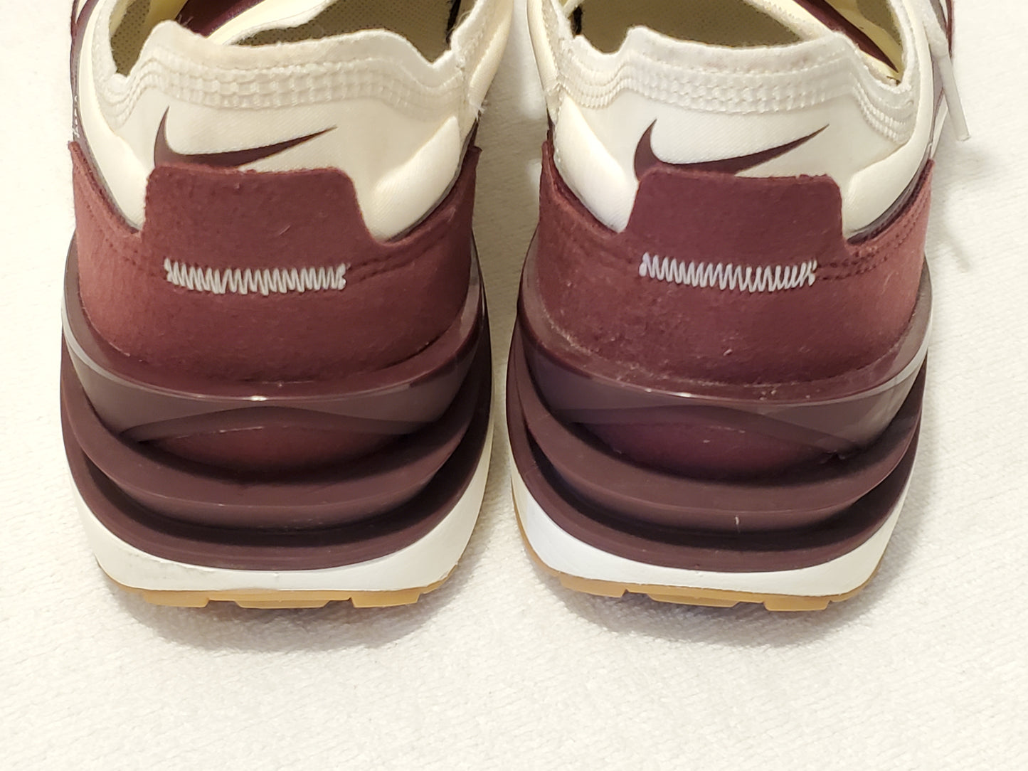 Nike Waffle One SE Men's Low Top Sneakers Size 11.5 Lace Up Walk Run Shoes Brown Coconut Maroon