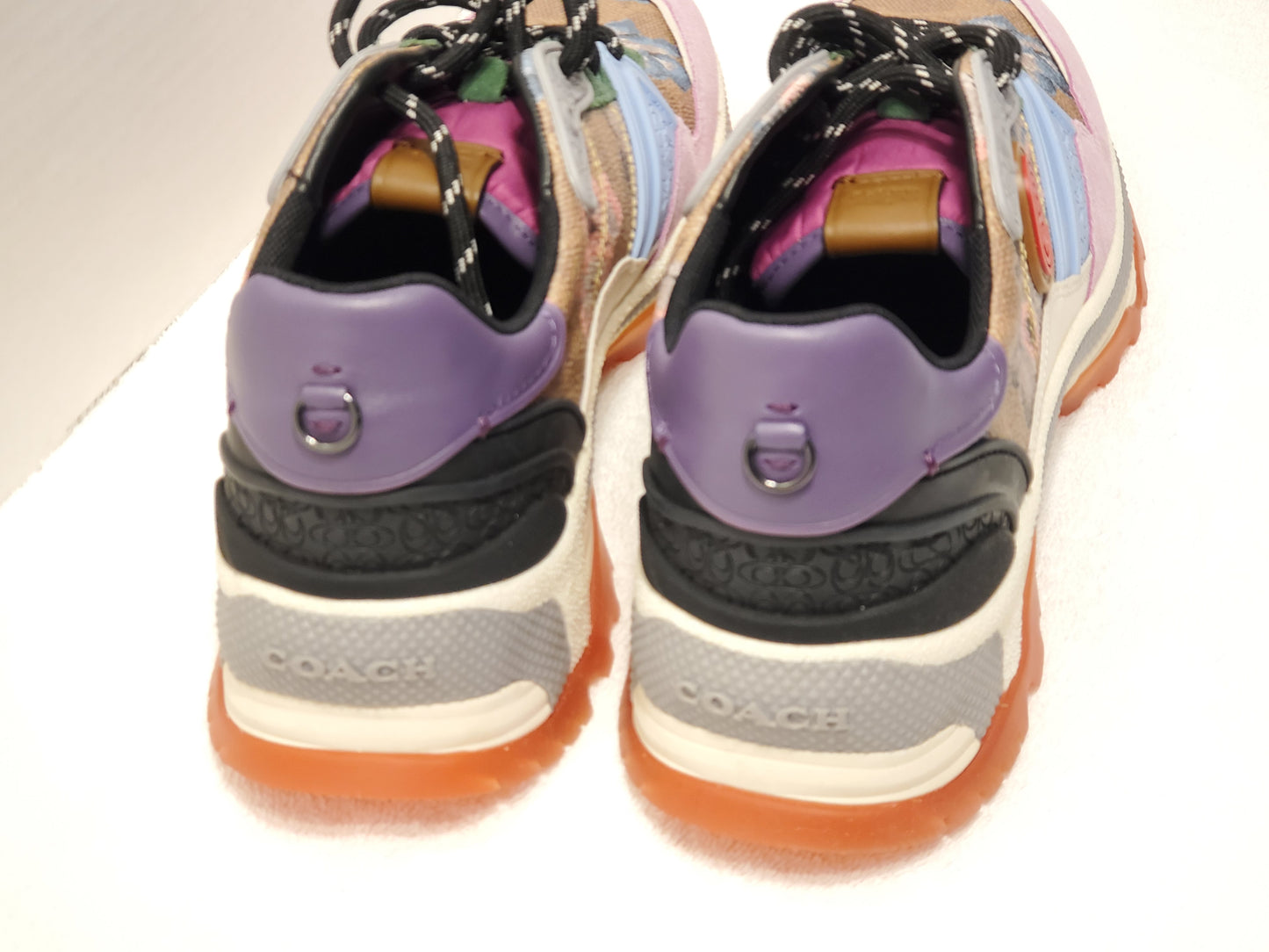 Coach Run Print PVC SD Women's Floral Sneakers Size 9 Pink Blue Purple Black