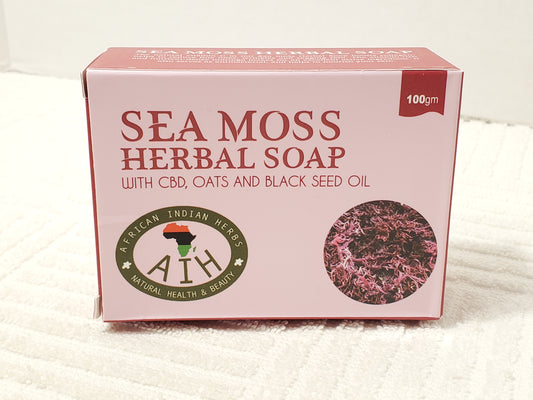 African Indian Herbs Sea Moss Herbal Soap 3.5 oz Bar