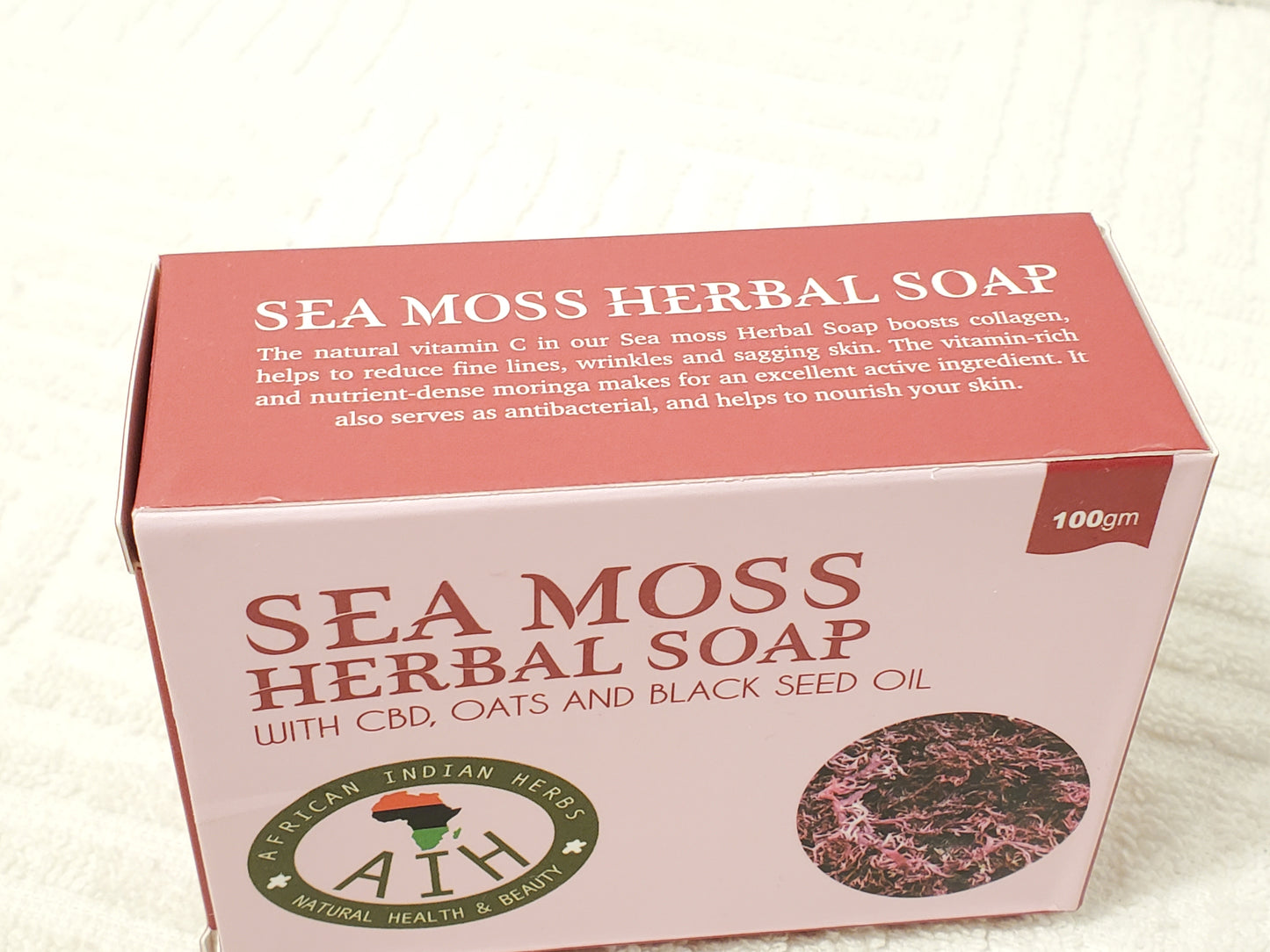 African Indian Herbs Sea Moss Herbal Soap 3.5 oz Bar