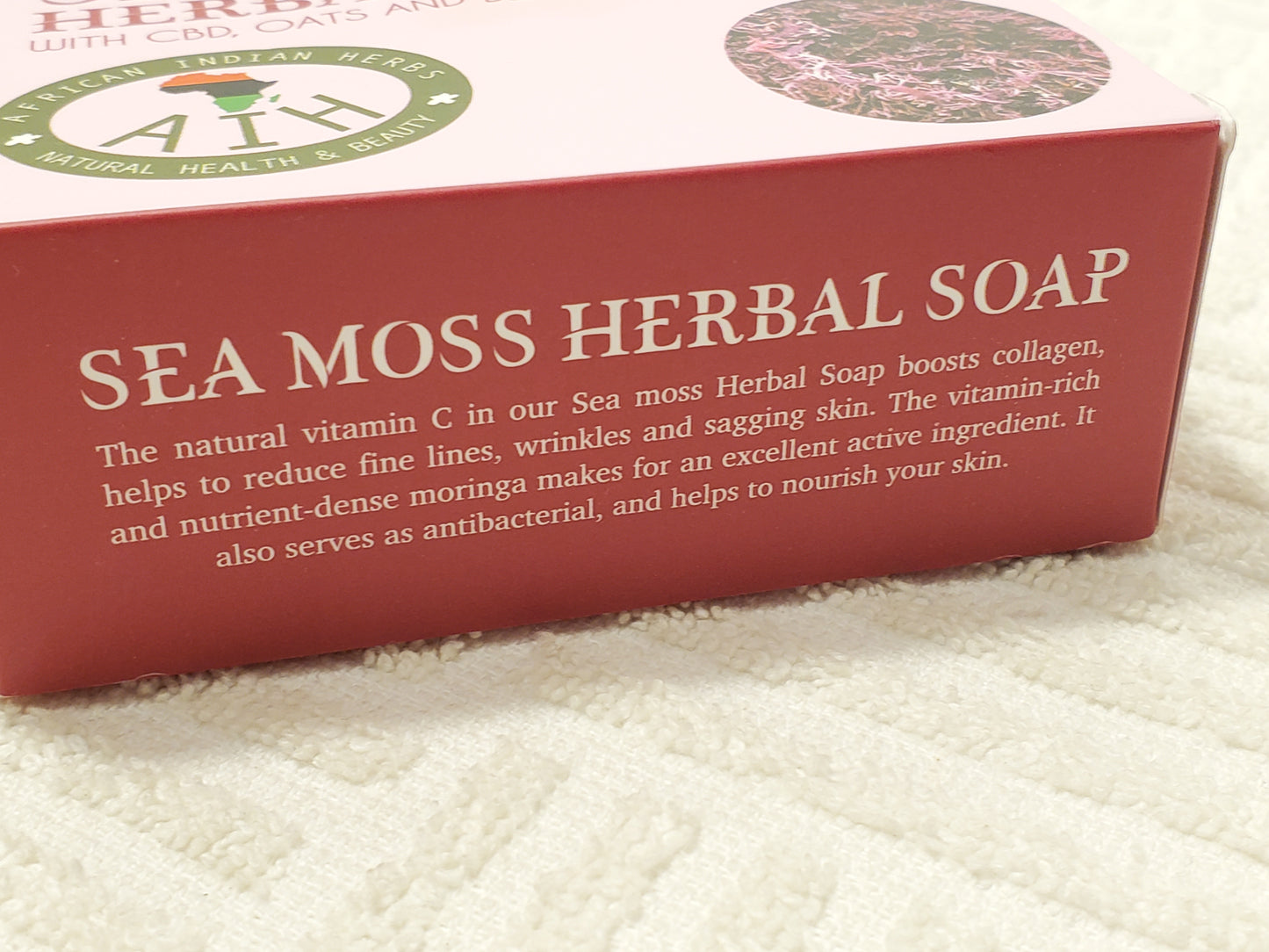 African Indian Herbs Sea Moss Herbal Soap 3.5 oz Bar