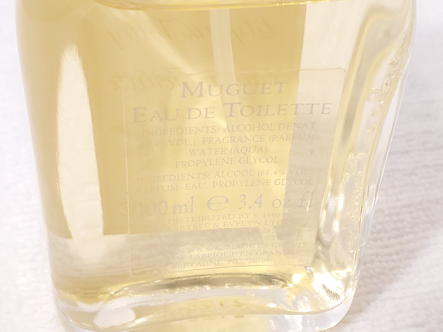 Vintage Crabtree Evelyn Lily of the Valley Eau de Toilette 3.4 oz Bottle Perfume Spray